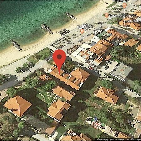 Cute Maisonette No2 On Coastal Sidewalk Nikiti  Buitenkant foto