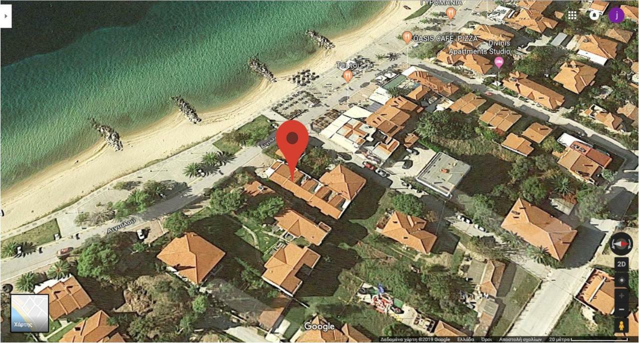 Cute Maisonette No2 On Coastal Sidewalk Nikiti  Buitenkant foto